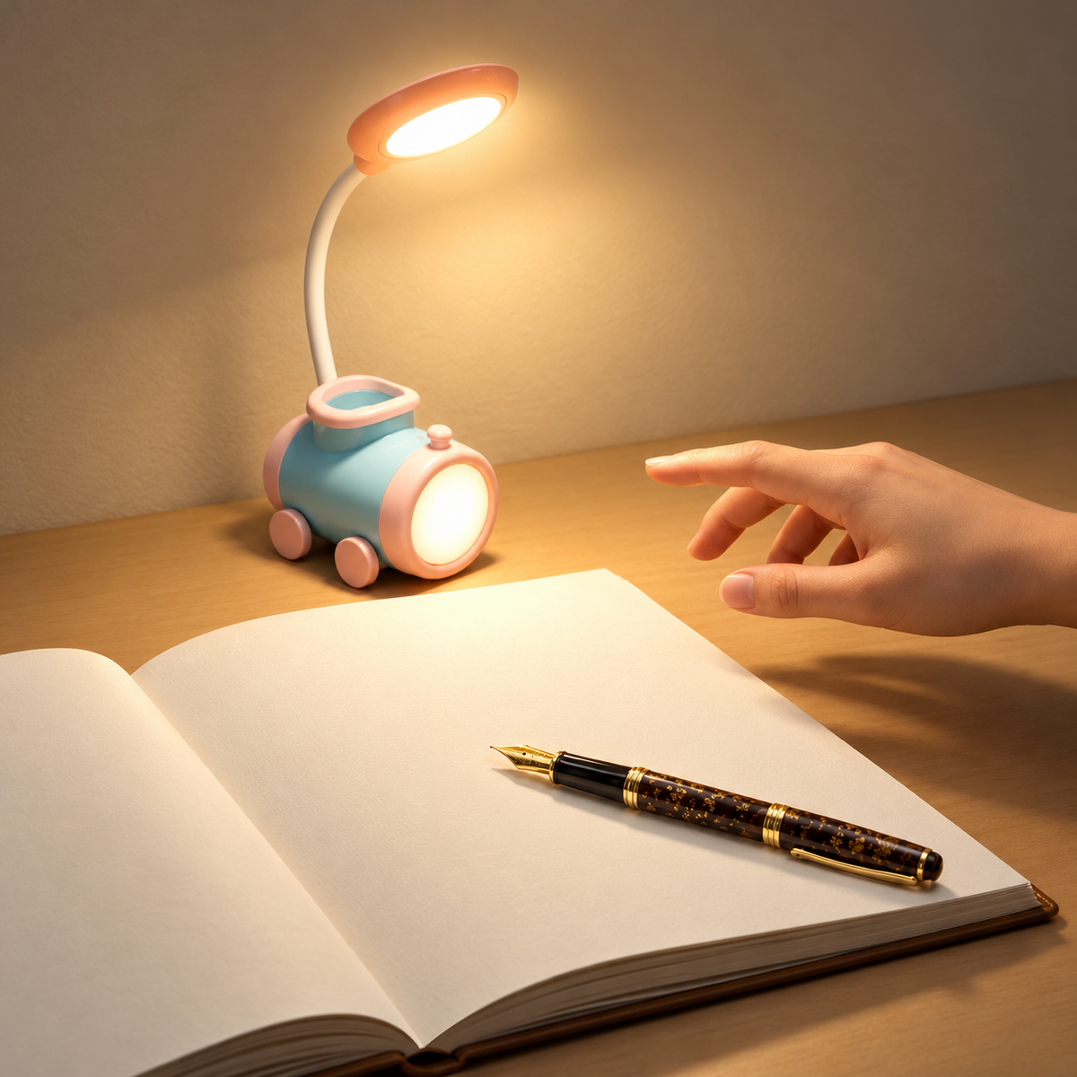 Train study table lamp