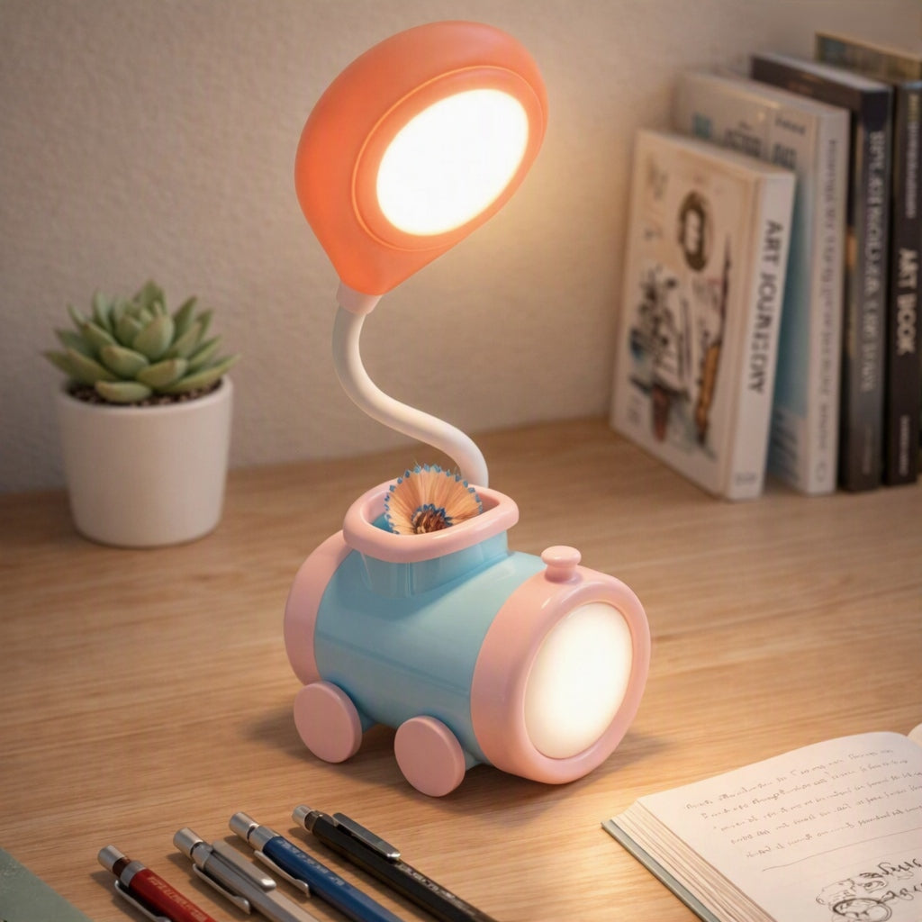 Train study table lamp