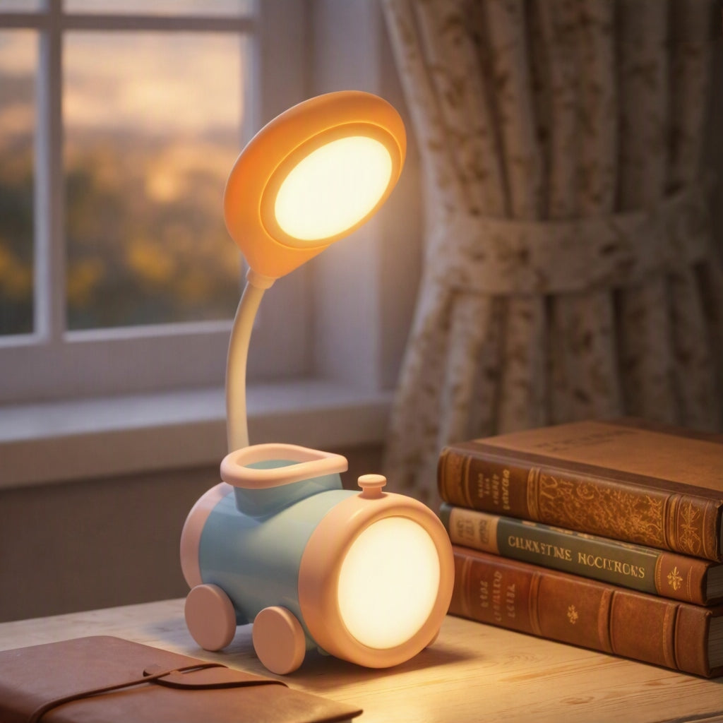 Train study table lamp