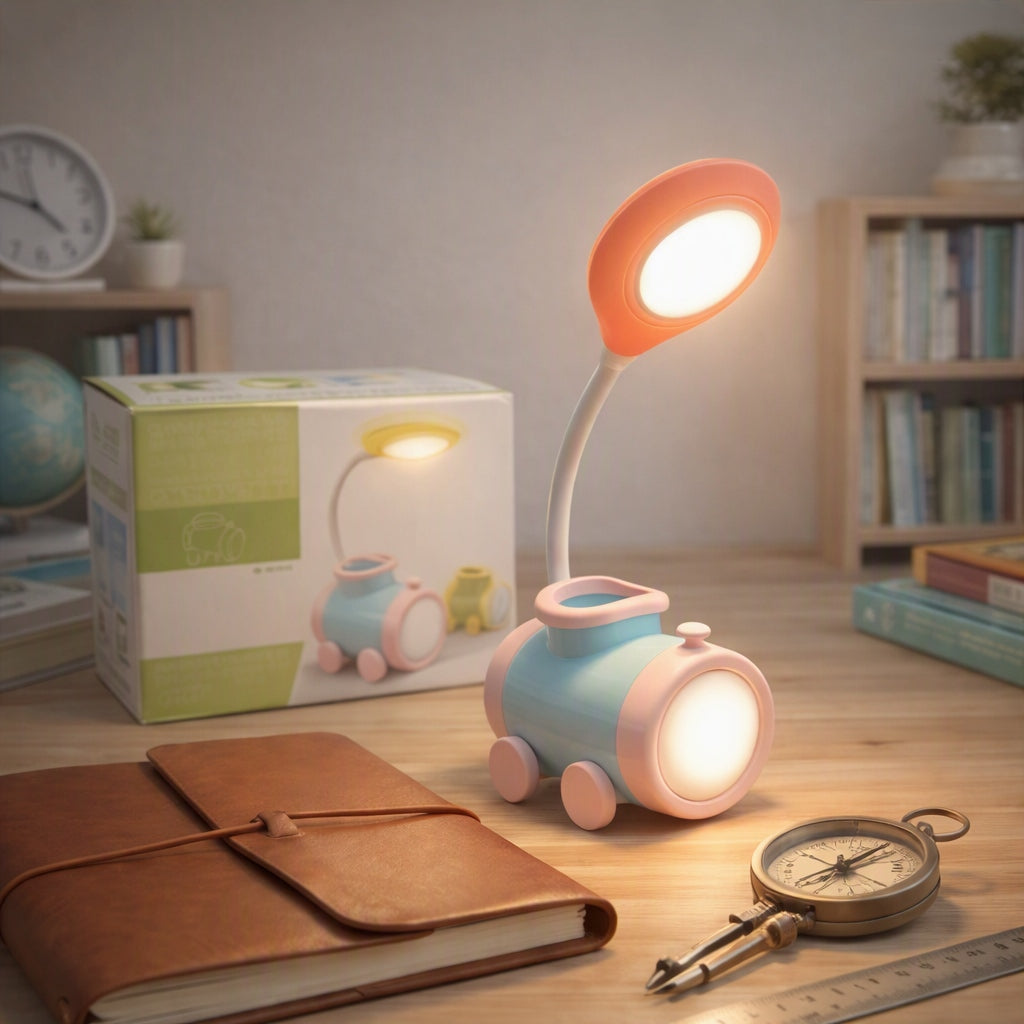 Train study table lamp