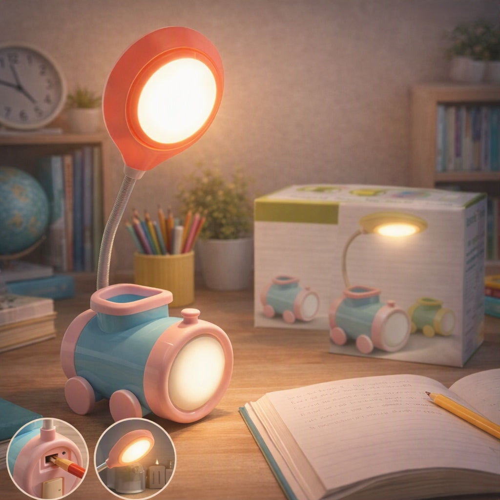 Train study table lamp
