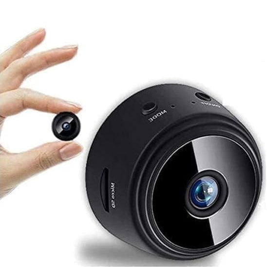 Mini Wireless WiFi Security Camera | HD 1080p Indoor Video Recorder with Low Light Vision | Portable & Magnetic | Home and Office Monitor -(Black)
