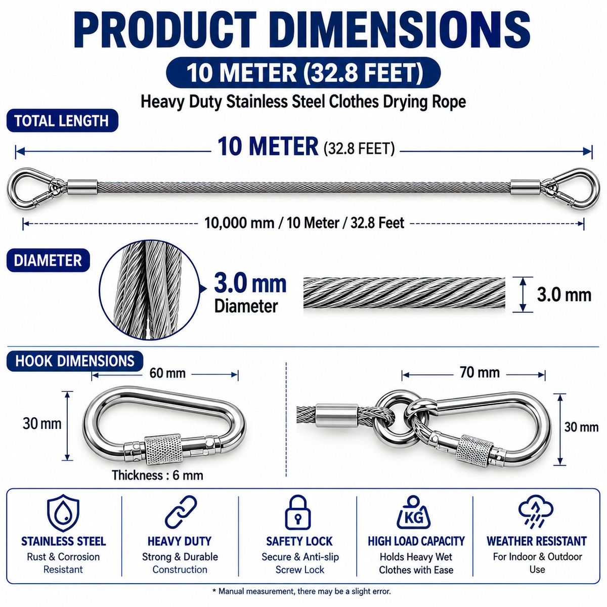 Heavy-Duty Stainless Steel Rope