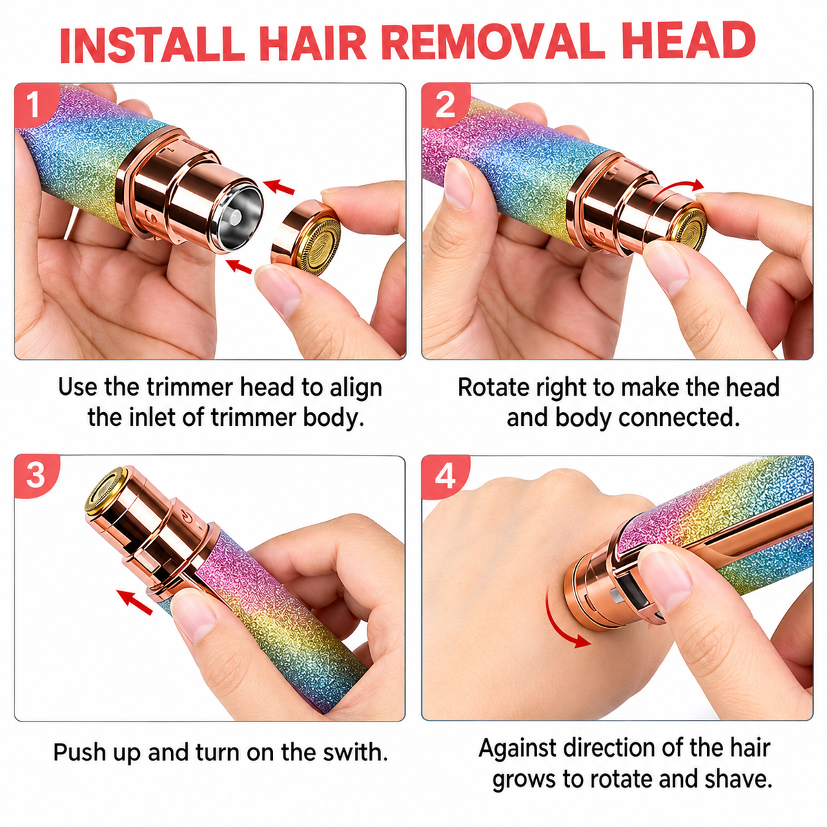 Facial Hair Remover & Trimmer 2-in-1