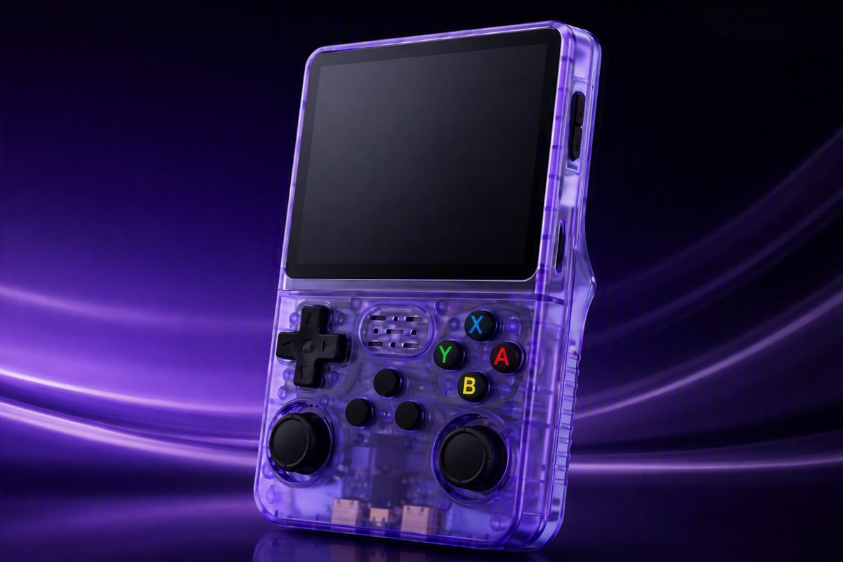 R36S Retro Emulator Handheld Video Game Console, Built-in 22,000+ Games, 3.5 Inch IPS HD Screen,Up to 6 Hours Play Time,Rechargeable Portable Gaming Device,Gift for Boys & Girls