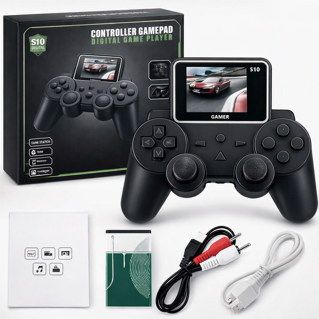 DXP S10 Handheld Gaming Console for Kids & Adults | 520 Built-in Classic Games | Retro Video Game Player | Portable Rechargeable Mini Game Box with TV Output | Toy Gift for Boys & Girls 6–14 Years