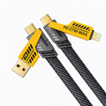 4-in-1 Fast Charging Cable | USB to Type-C, USB-A to C, C to C & Cable| 60W PD Data Cable C Type| 1.5m Multi Device Charger