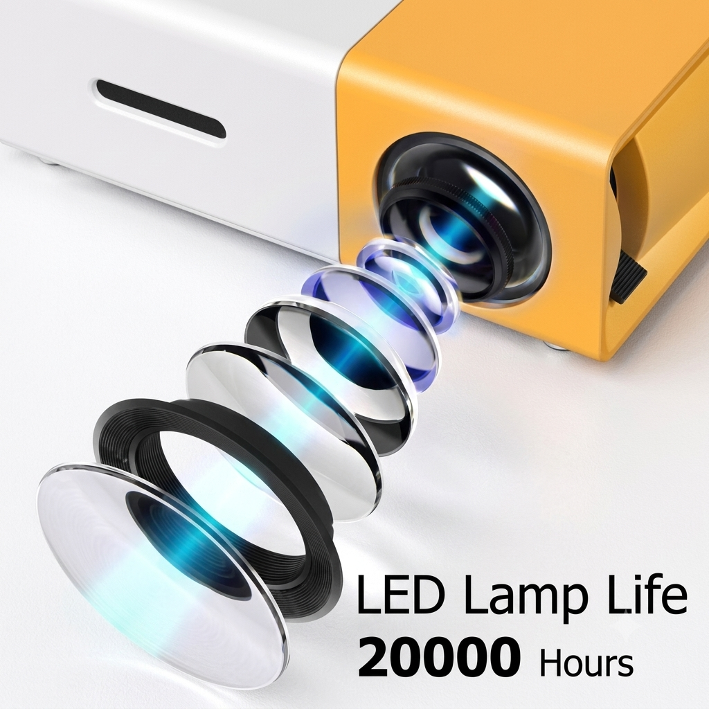 Portable Mini Home Theater LED Projector with Remote Controller