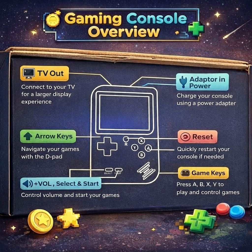 Portable Retro  Sup Gaming Console
