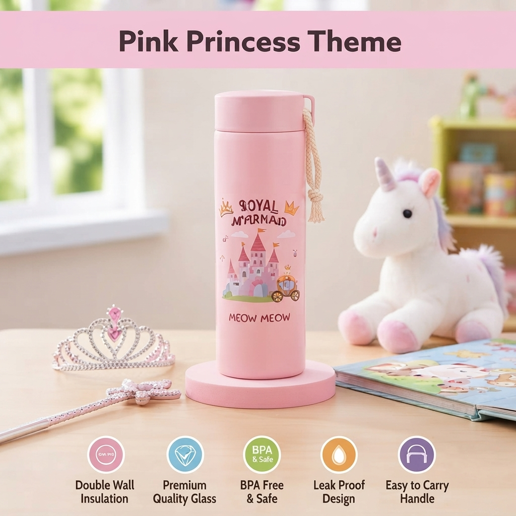 Kids Glass Water Bottle