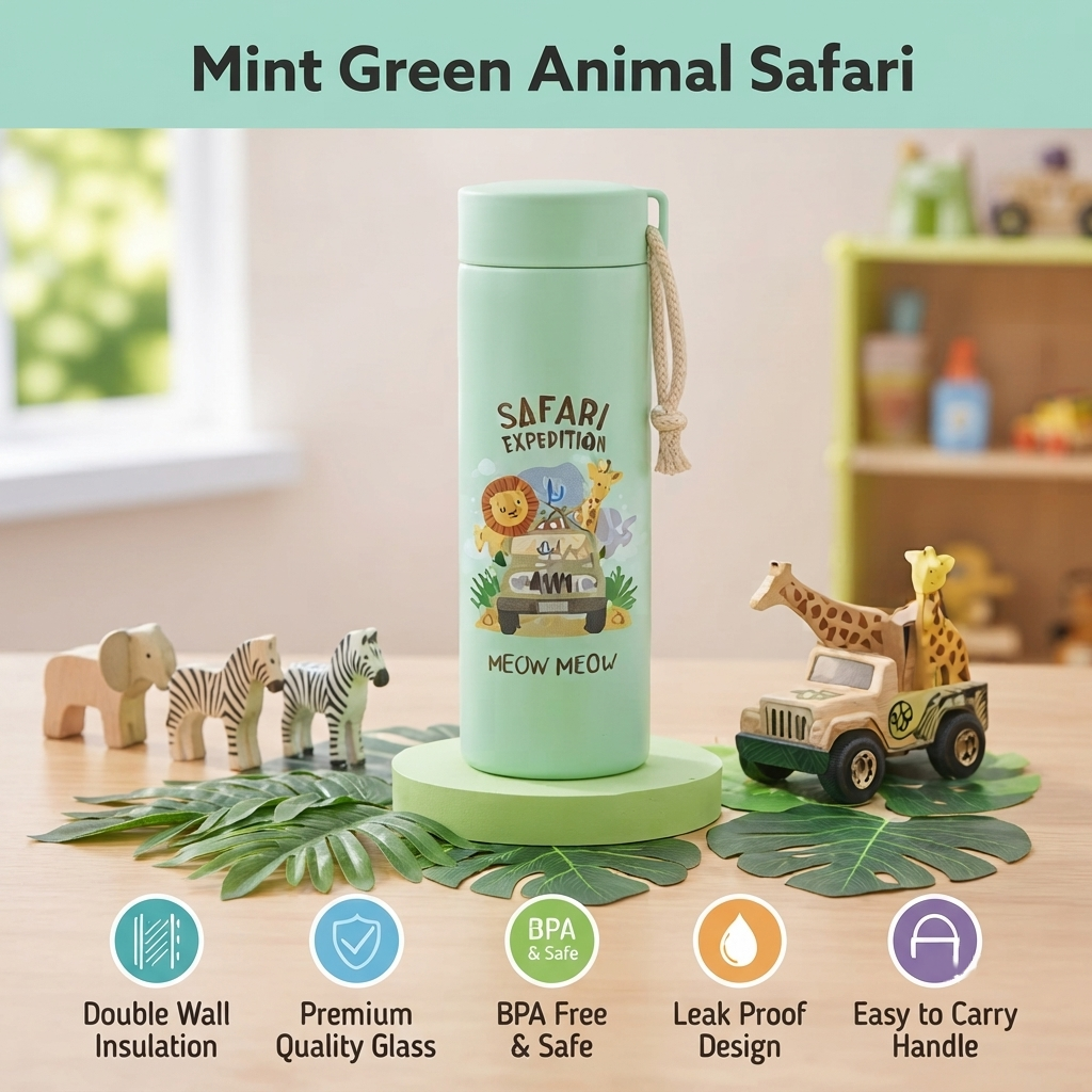 Kids Glass Water Bottle
