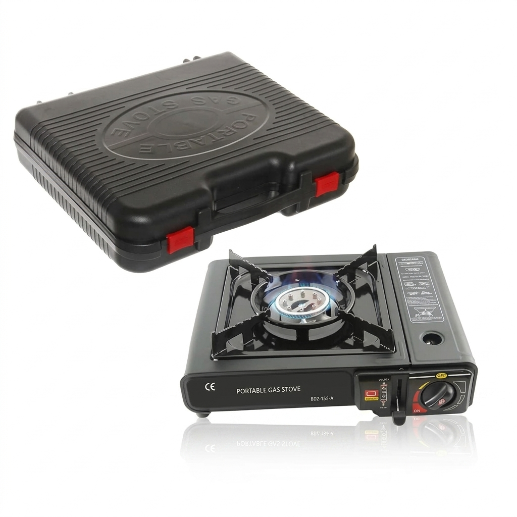 Portable Camping Gas Stove with Carrying Case