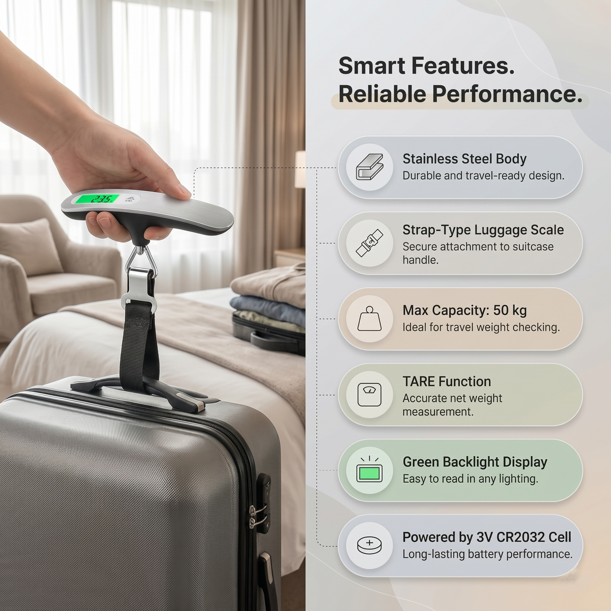 MCP A1 Digital Luggage Weighing Scale