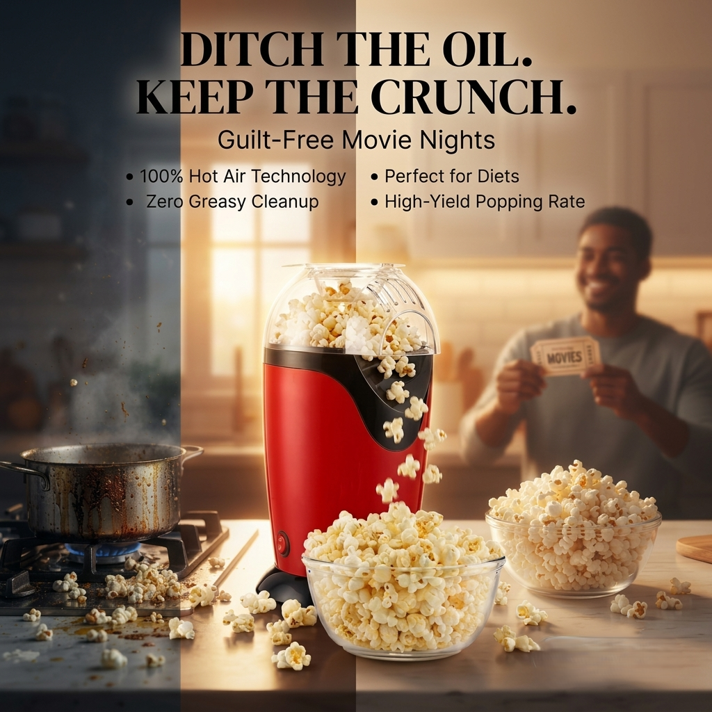 Electric Hot Air Popcorn Maker