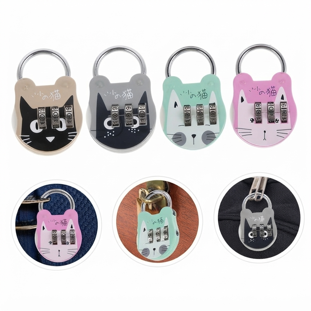 Cute Cat Design Shape Combination Lock