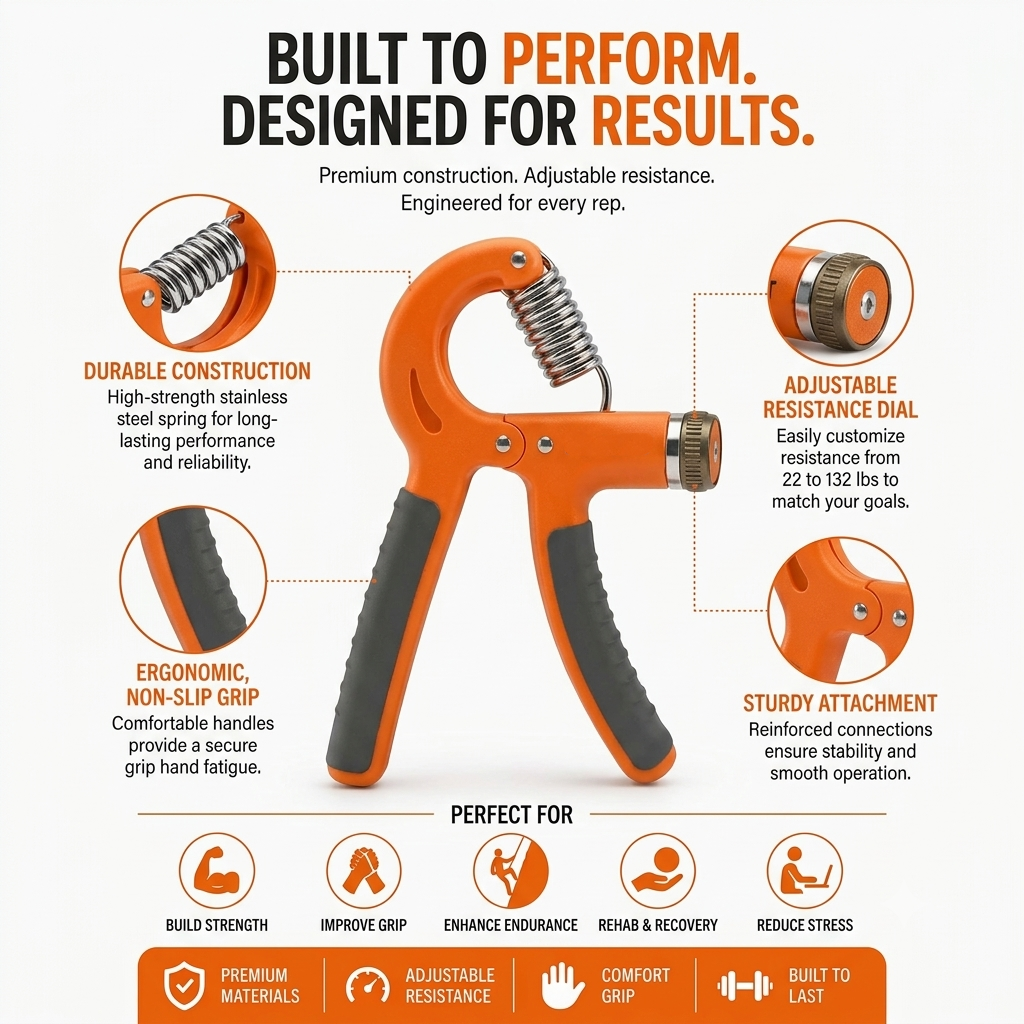 Hand Grip Strengthener with Counter
