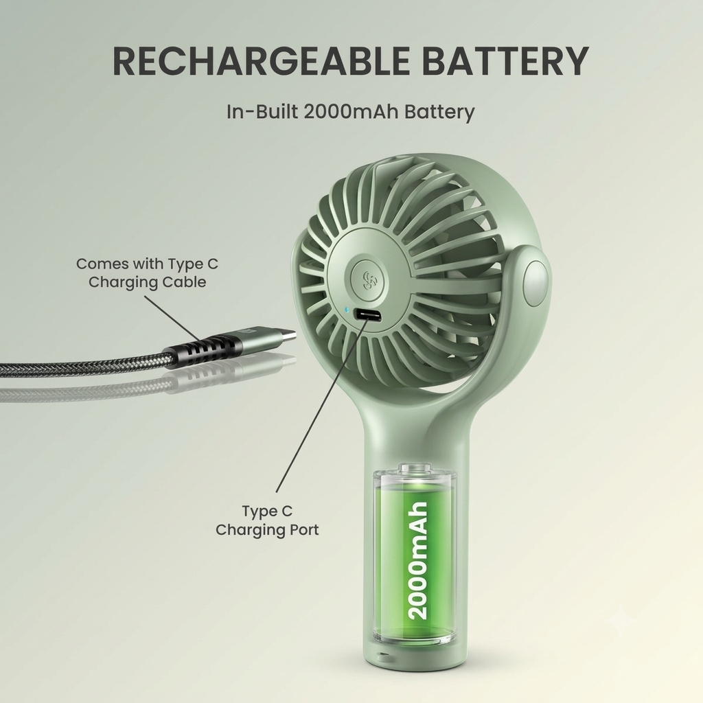 Mini Portable Rechargeable Fan