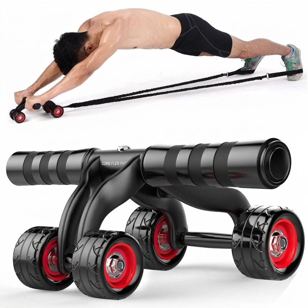 MCP 4-Wheel Ab Roller with Knee Mat