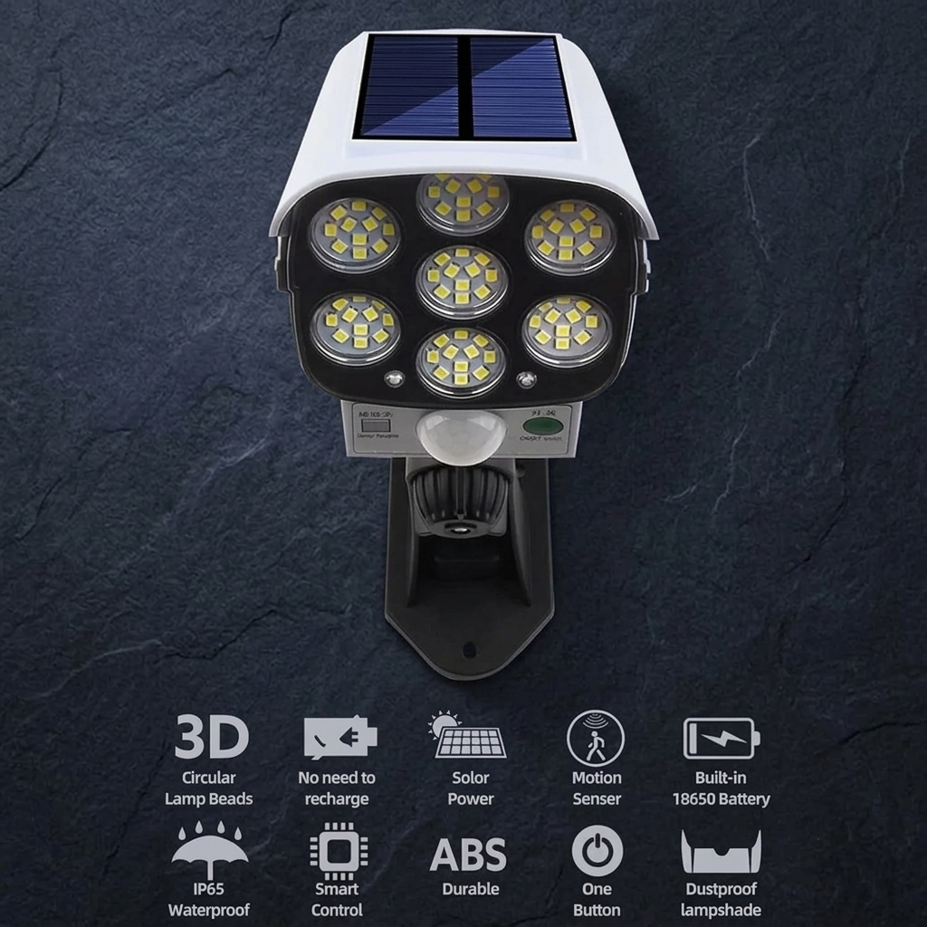 Solar Dummy Security Camera Light with Motion Sensor