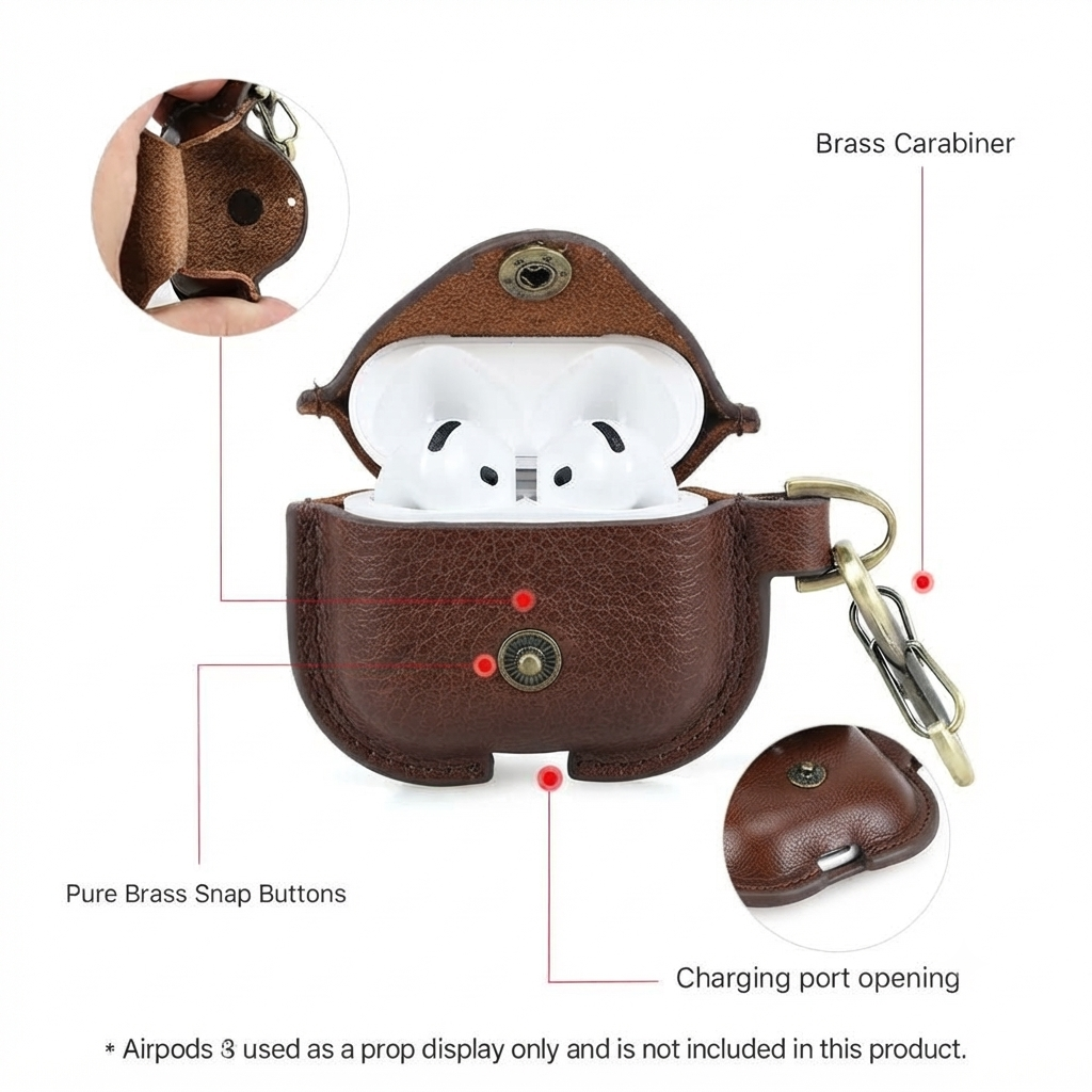 Leather Earphone Case Cover for AirPods 2 Pro (Multicolor)