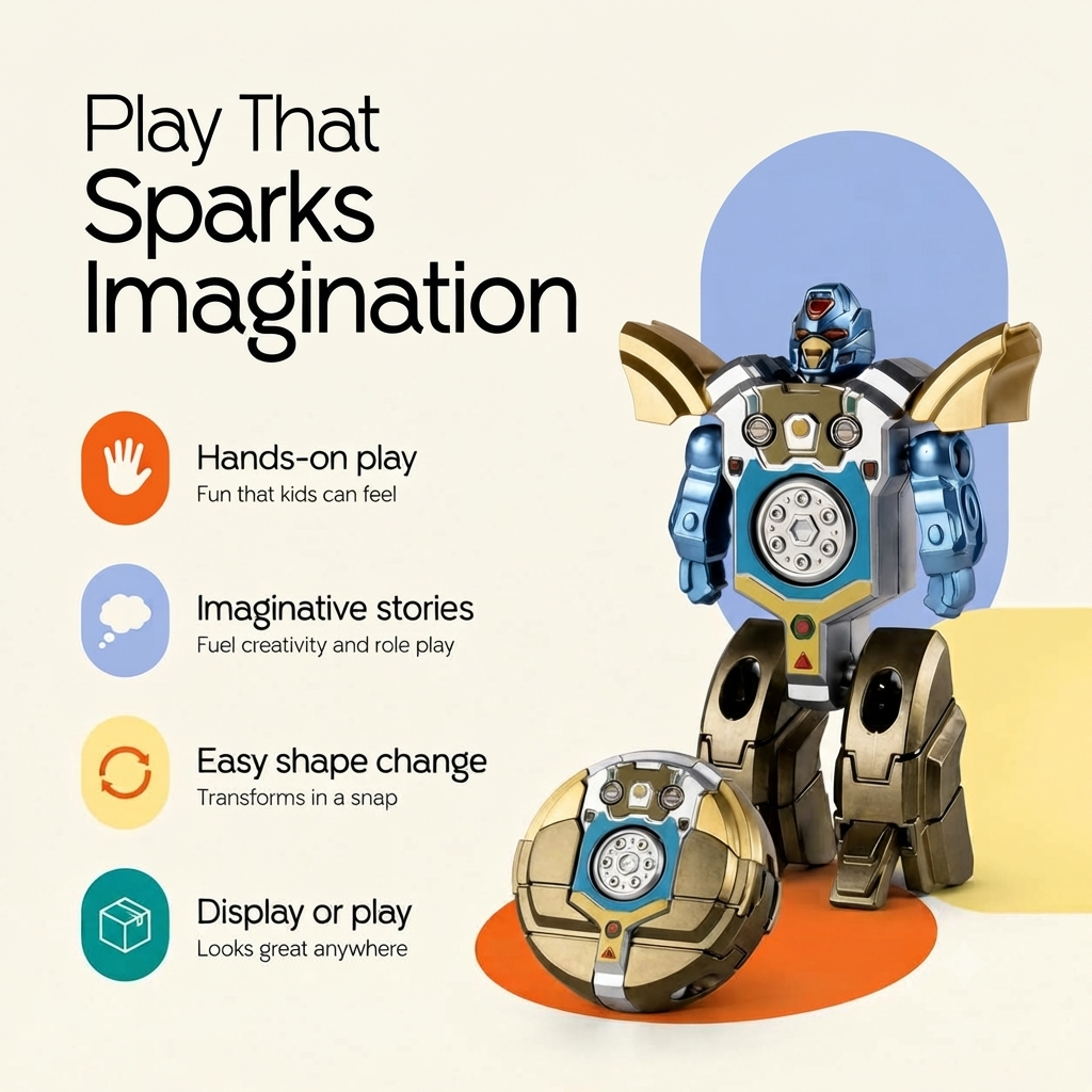Kids Transforming Ball-to-Robot Toy