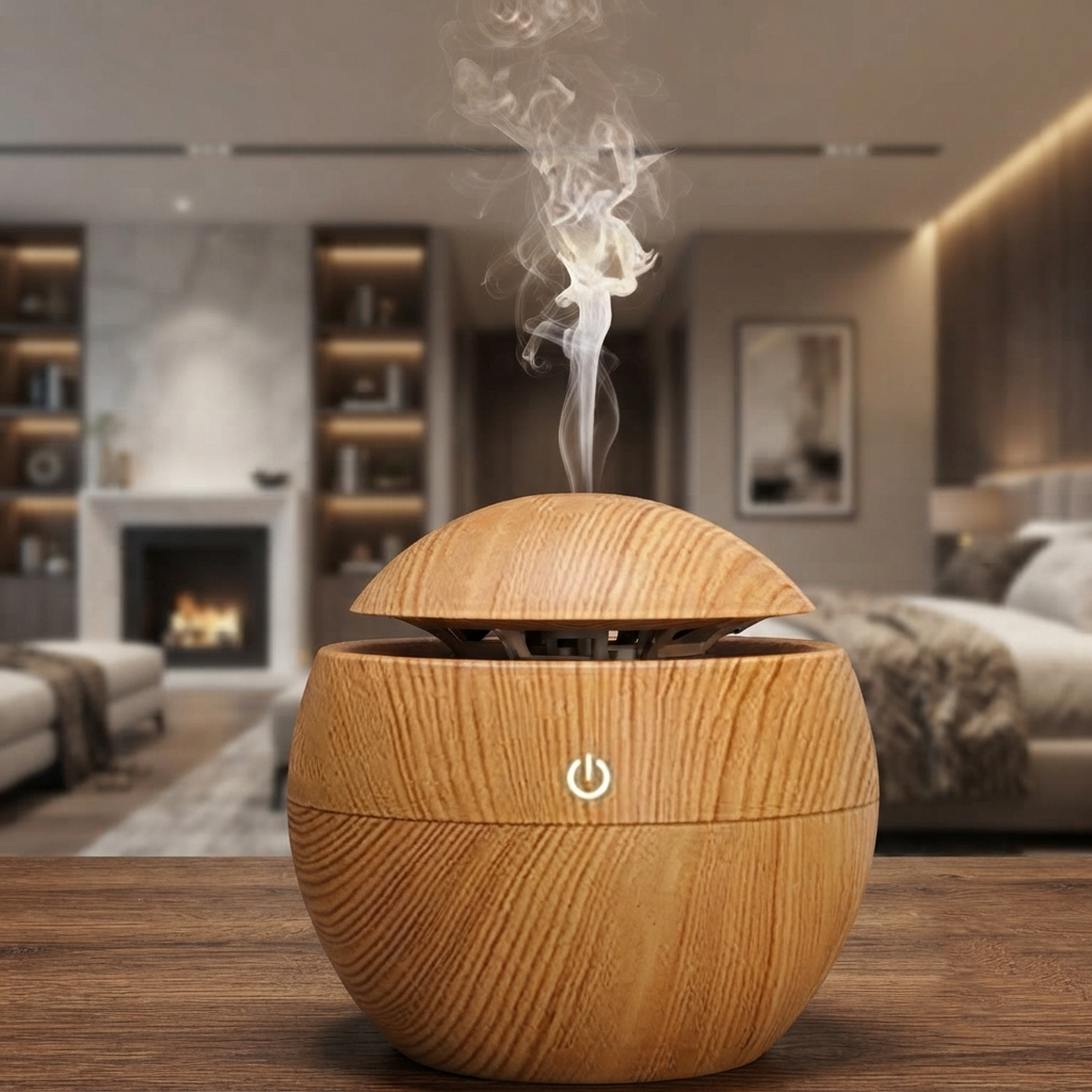 Wooden Cool Mist Humidifier & Aroma Diffuser