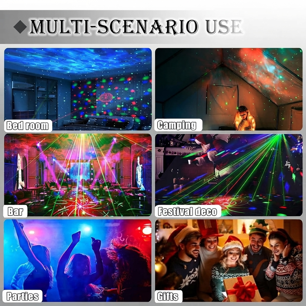 Disco Light & Star Projector 5 In 1