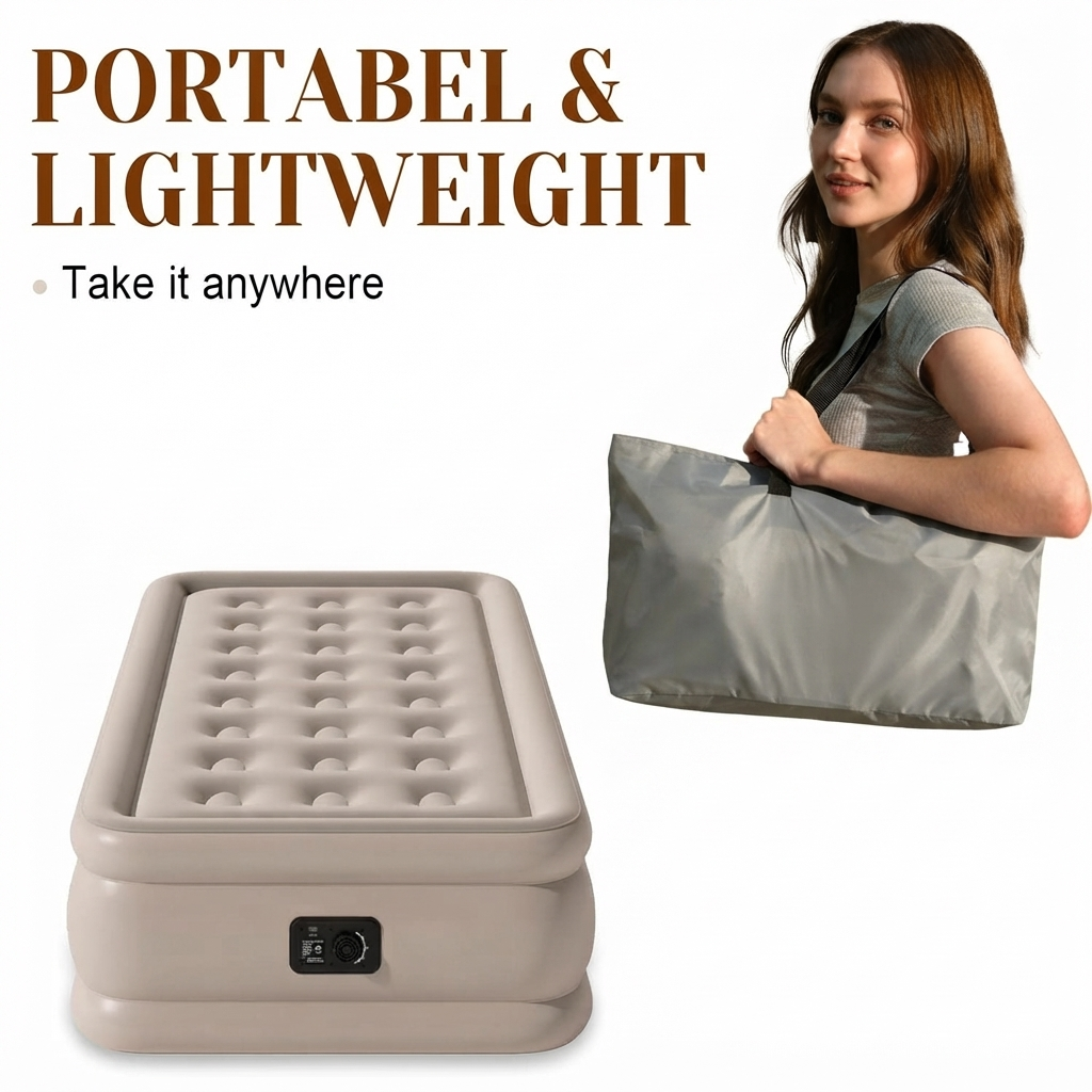 Inflatable Air Bed Mattress with Electric Pump