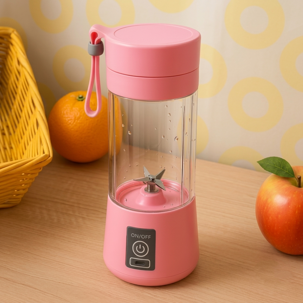 Portable USB Electric Juicer – 6-Blade Blender & Shaker