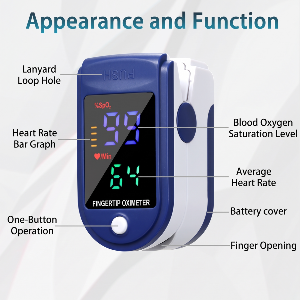 LK87 Digital Fingertip Pulse Oximeter