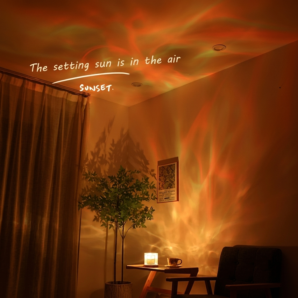 Dynamic Water Ripple Night Light – LED Projector Lamp