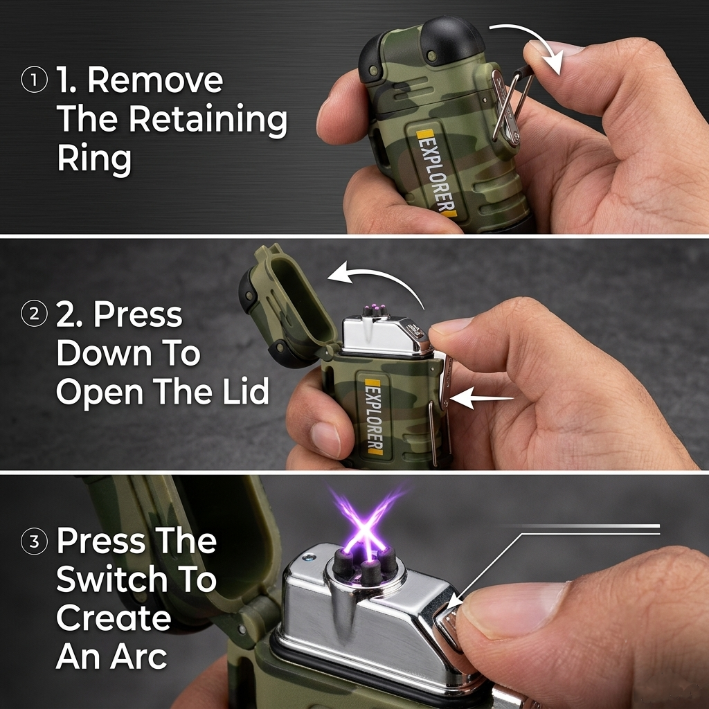 Military Green Arc Lighter