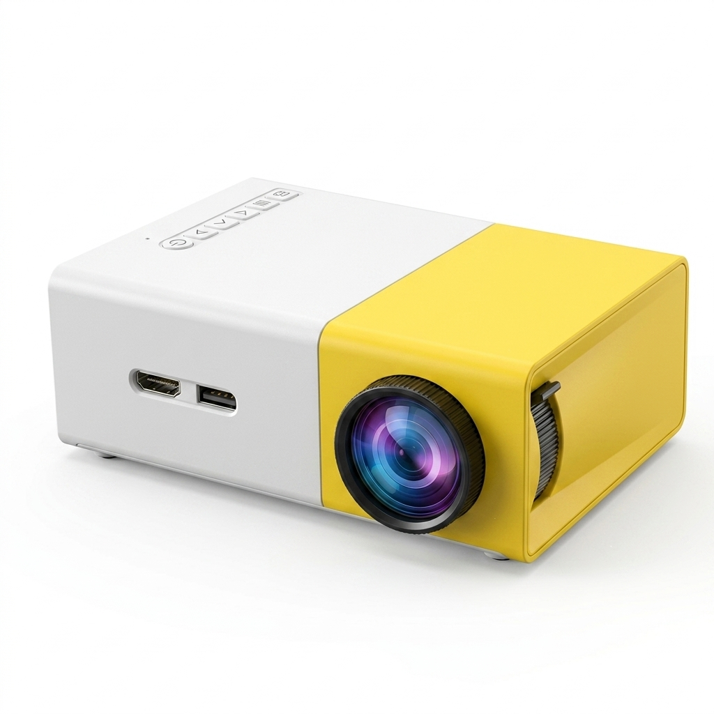 Portable Mini Home Theater LED Projector with Remote Controller
