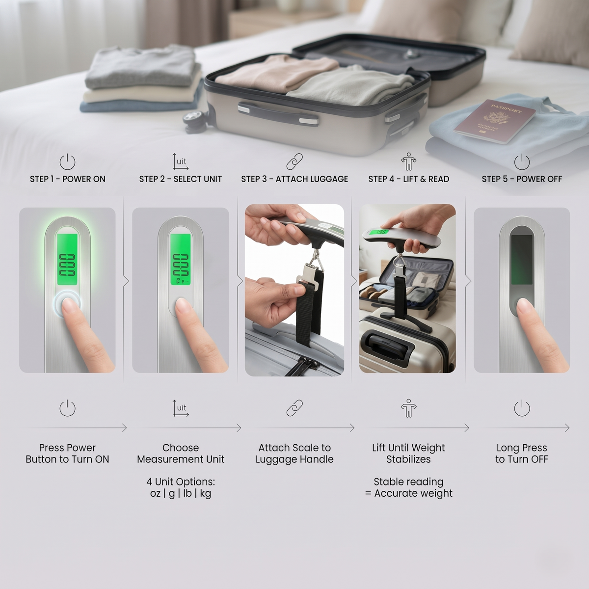 MCP A1 Digital Luggage Weighing Scale