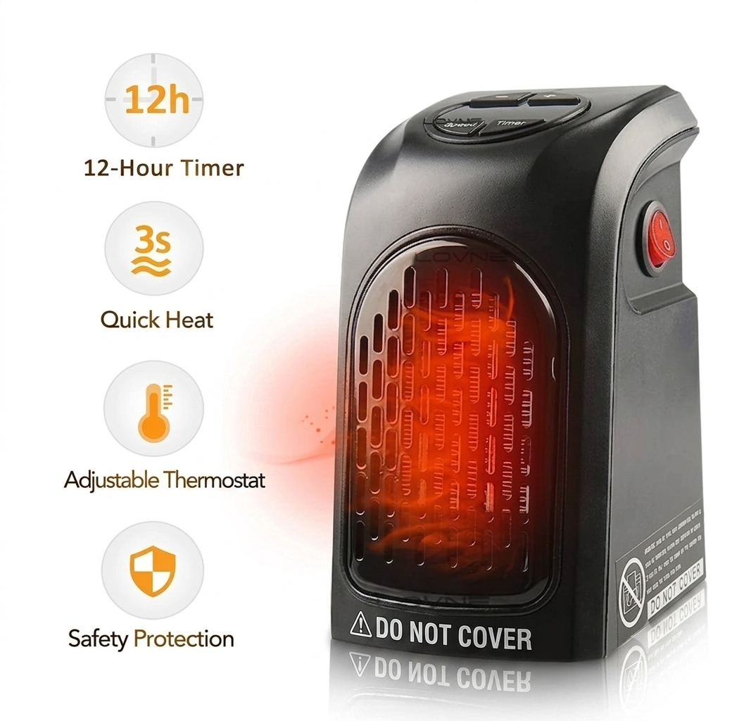 Portable Handy Room Heater with LED Display 400 W