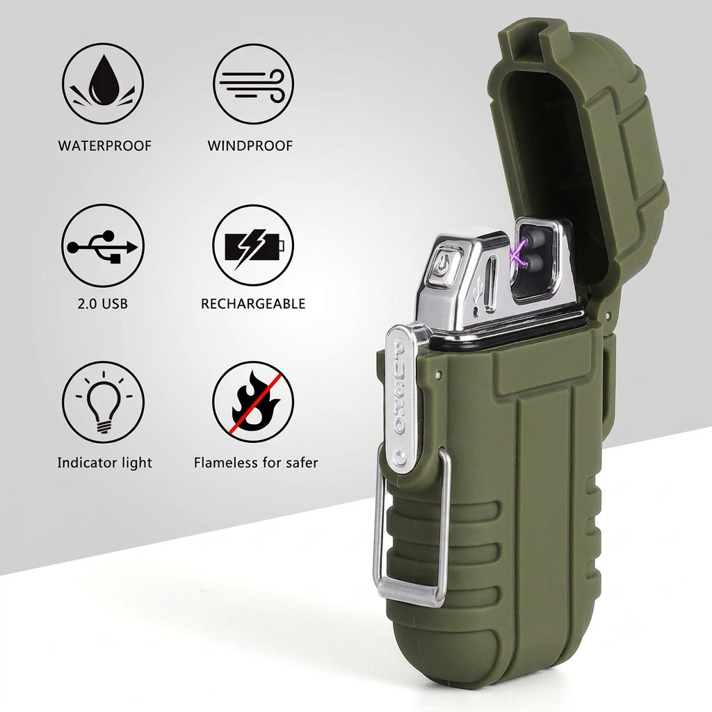 Military Green Arc Lighter