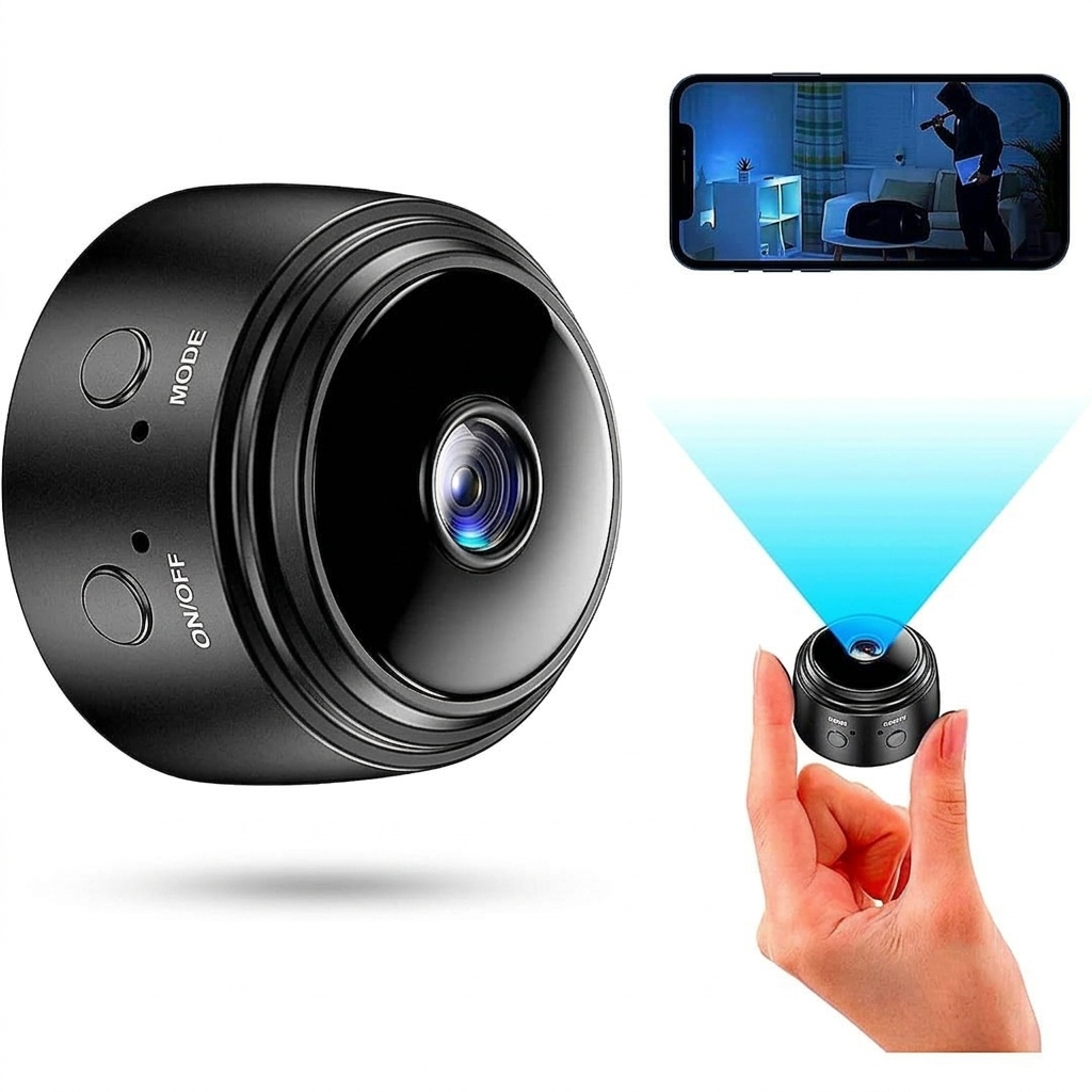Mini Wireless WiFi Spy Camera 1080P -(Black)