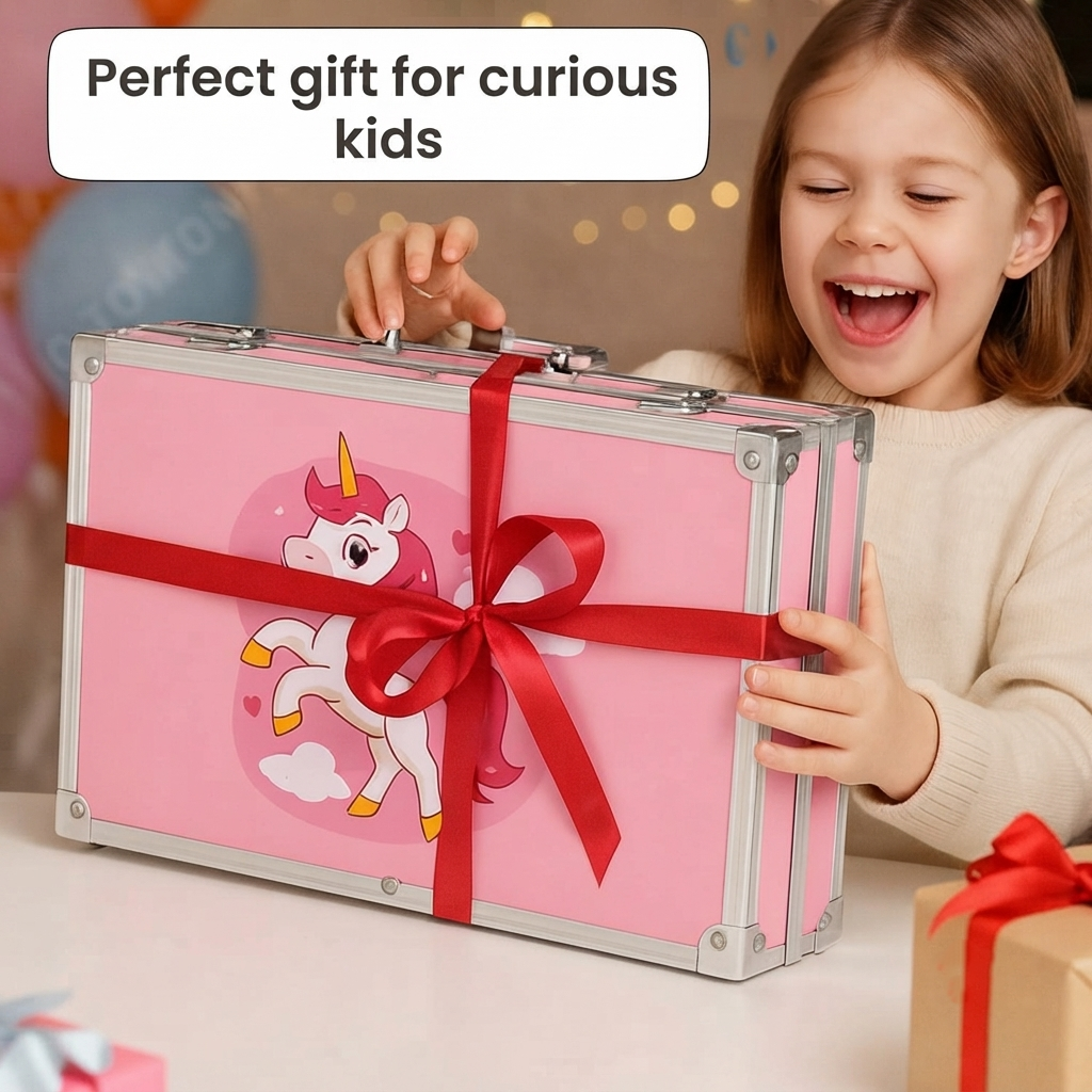 Kids Art & Drawing Set with Coloring Supplies and Carry Case