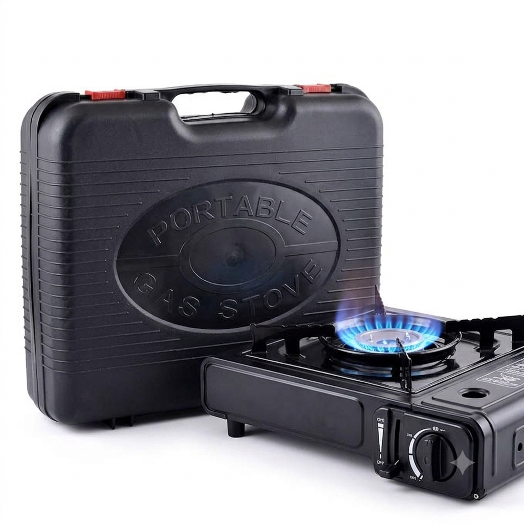 Portable Camping Gas Stove with Carrying Case