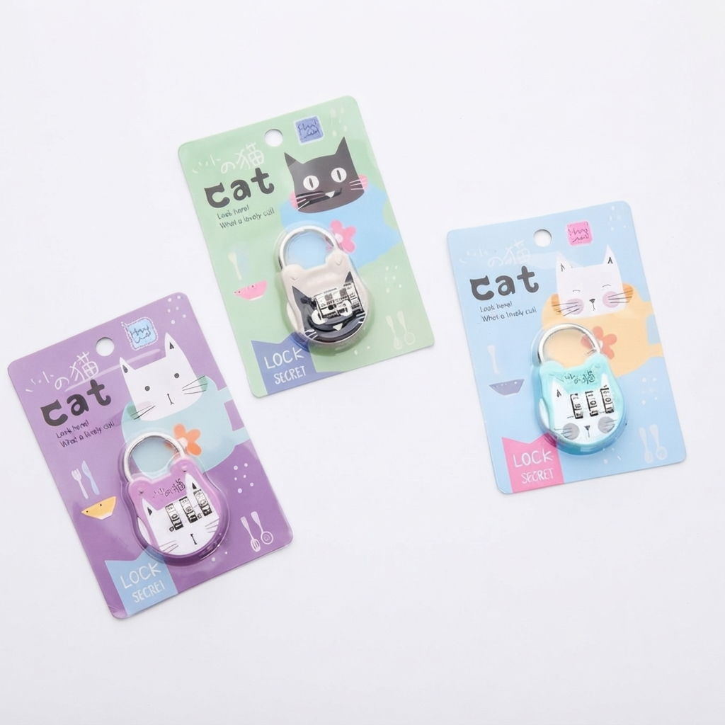 Cute Cat Design Shape Combination Lock