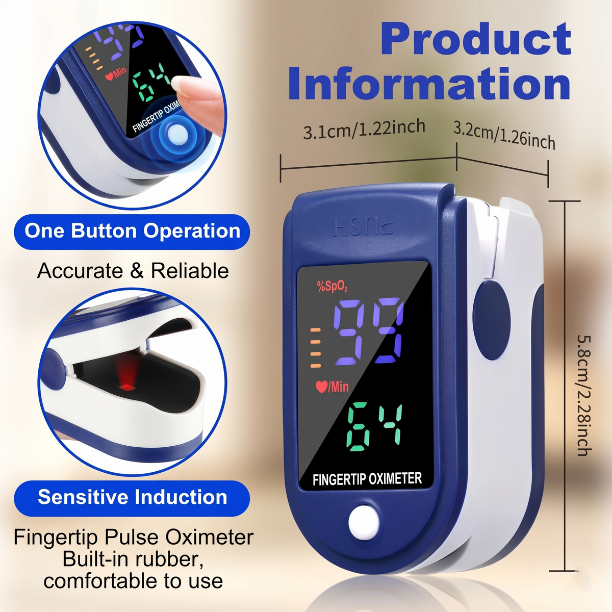 LK87 Digital Fingertip Pulse Oximeter
