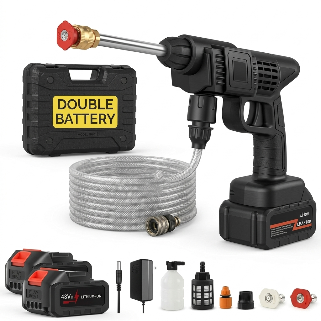 Cordless Portable Wireless Pressure Washer Gun 48V