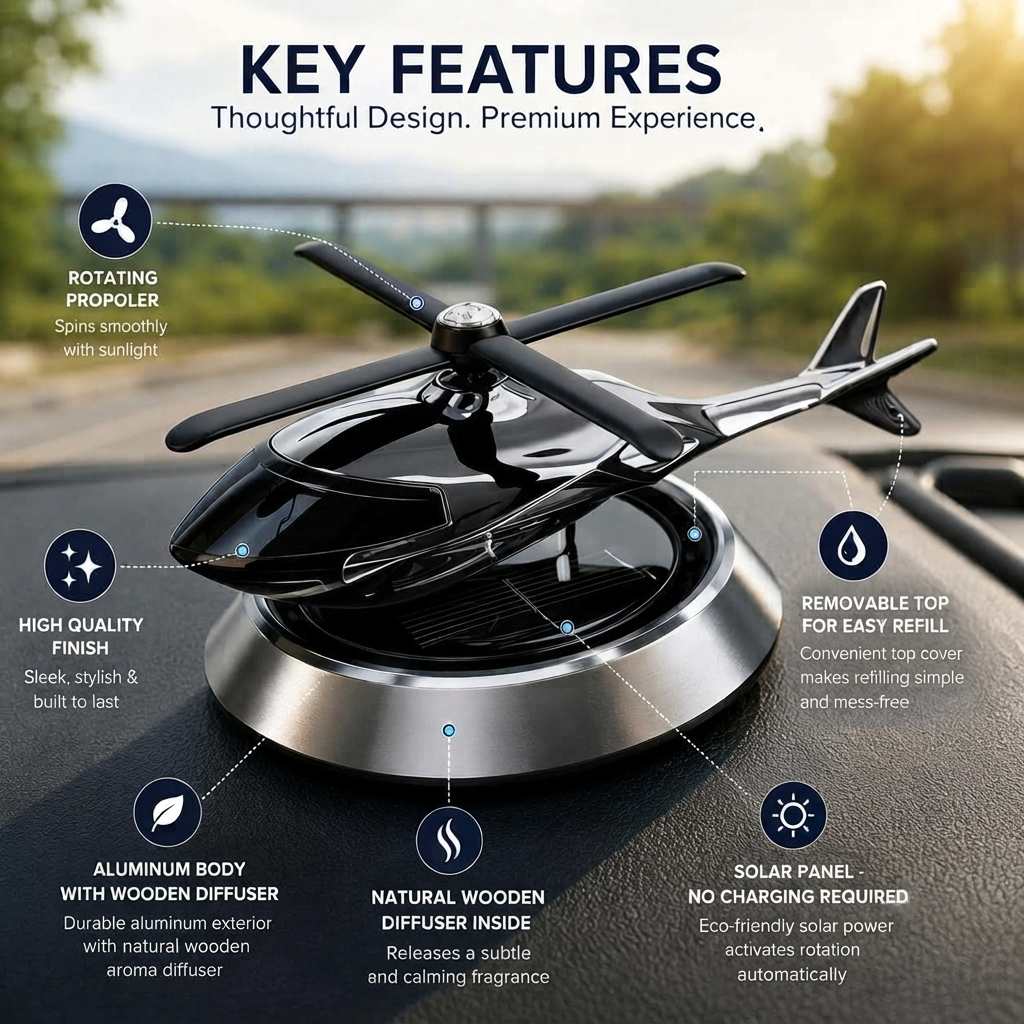 Soler Helicopter Design Car Perfume & Air Freshener