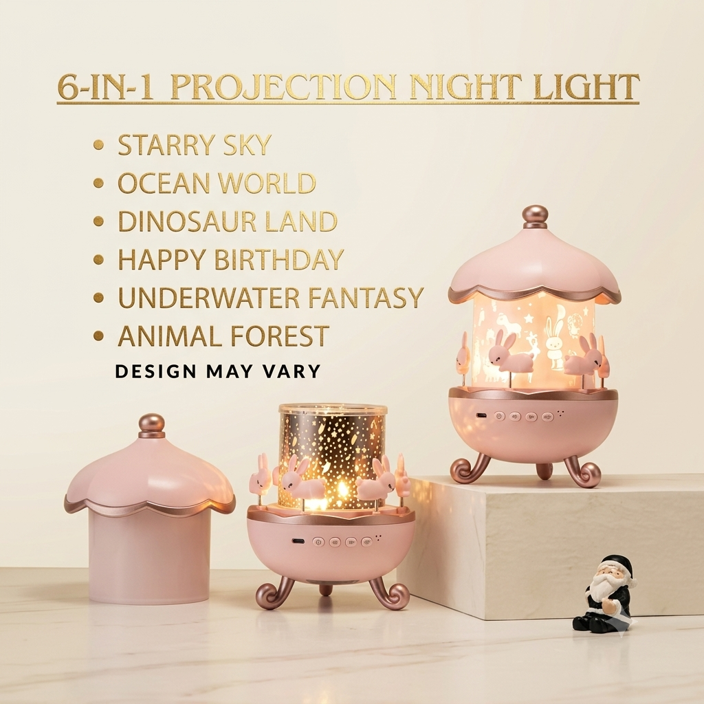 Rotatable Bunny Night Lamp