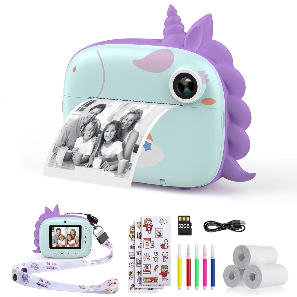 Kids Camera Instant Print & 2.5K Digital Video Camera