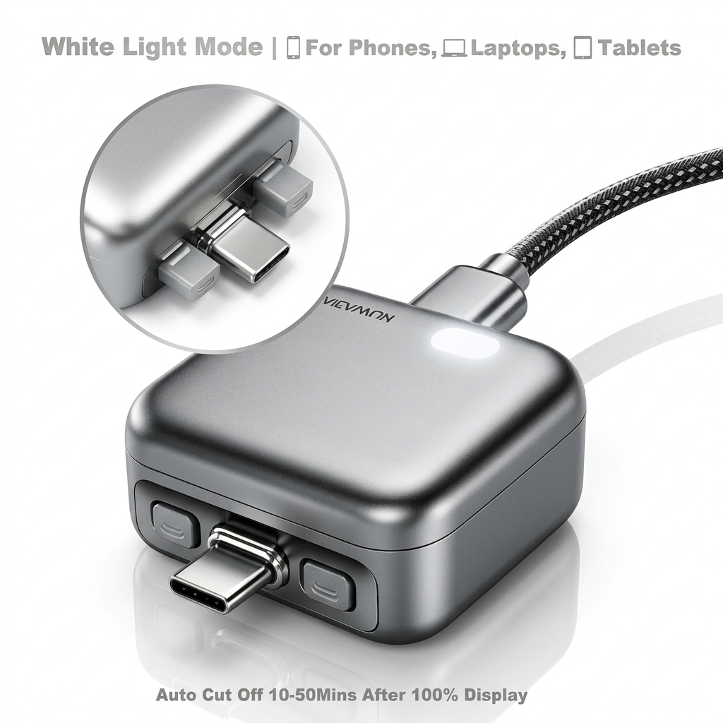 Smart Charger Adapter with Auto Power Disconnect for Mobile, Android & Tablet