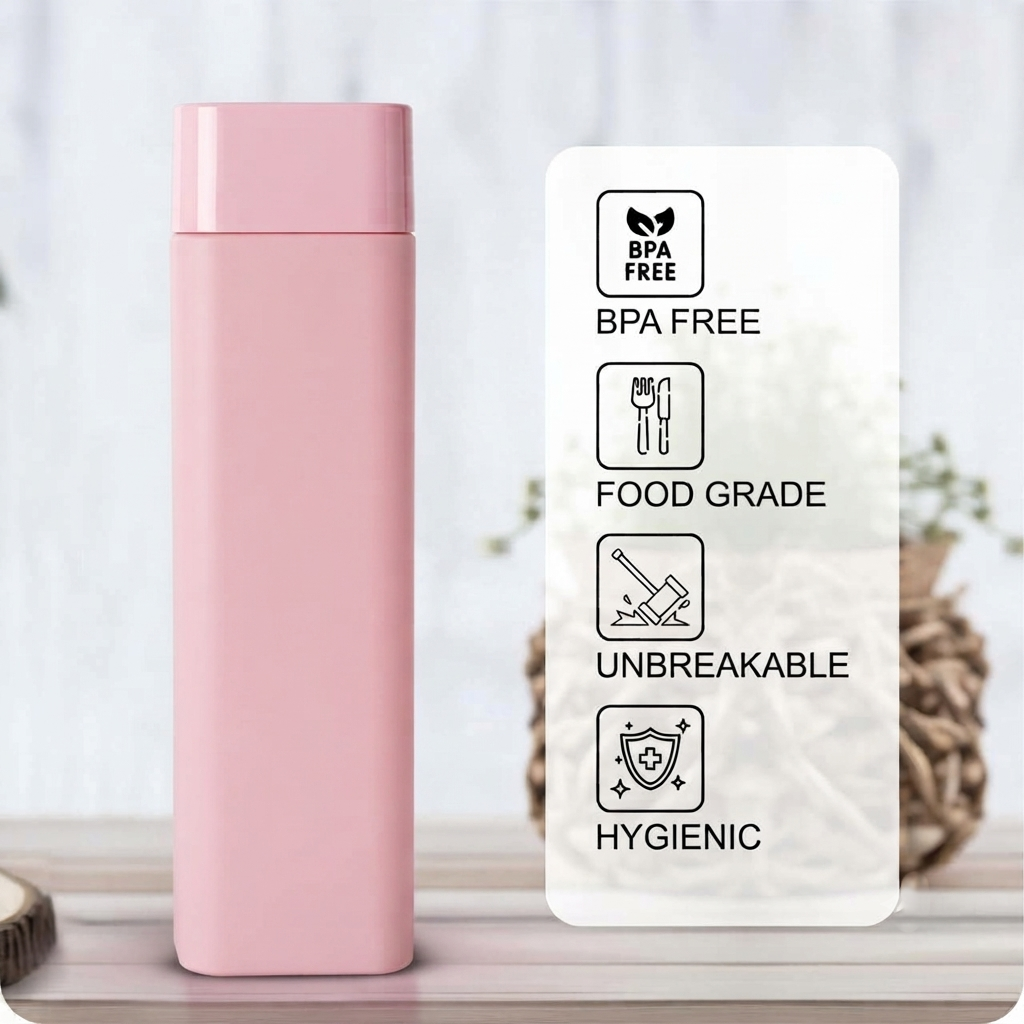 Frosty Food-Grade Plastic Fridge Water Bottle Set Of 6
