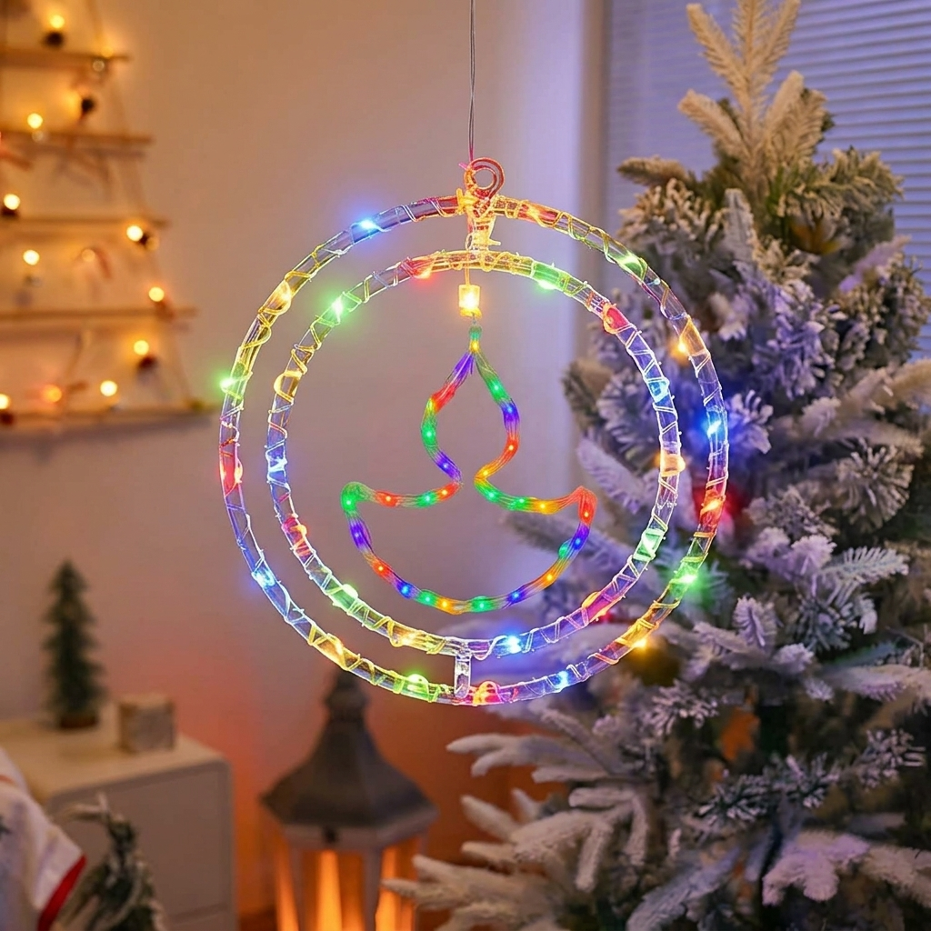 Double Round Pendant RGB Diya Lights