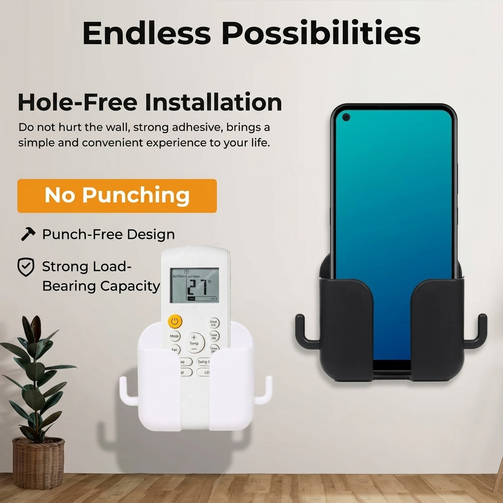 Wall-Mounted Holder with Hook