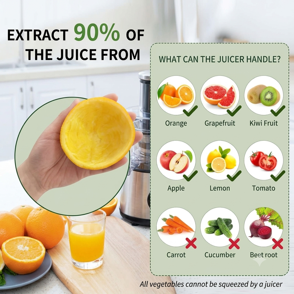 Electric Citrus Rechargeable Juicer - Automatic Squeezer with Touch Button